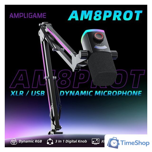 Проводной микрофон FIFINE AM8PROT (черный) - Изображение №7 — Интернет-магазин Time-Shop