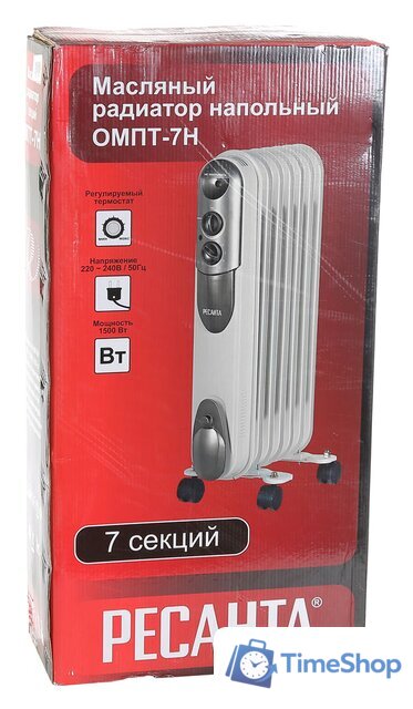 Масляный радиатор Ресанта ОМПТ-7Н - Изображение №7 — Интернет-магазин Time-Shop