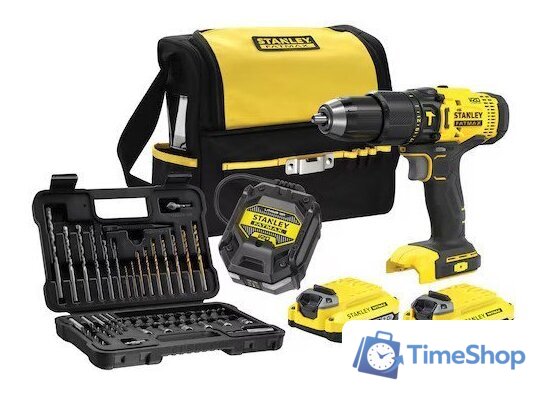 Ударная дрель-шуруповерт Stanley SFMCD711DSA (с 2-мя АКБ, сумка) - Изображение №1 — Интернет-магазин Time-Shop