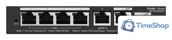 Настраиваемый коммутатор Ruijie Networks RG-ES206GS-P - Изображение №2 — Интернет-магазин Time-Shop