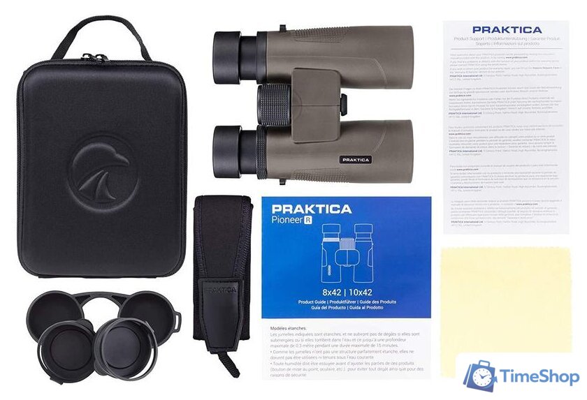 Бинокль Praktica Pioneer R 10x42 (умбра) - Изображение №5 — Интернет-магазин Time-Shop