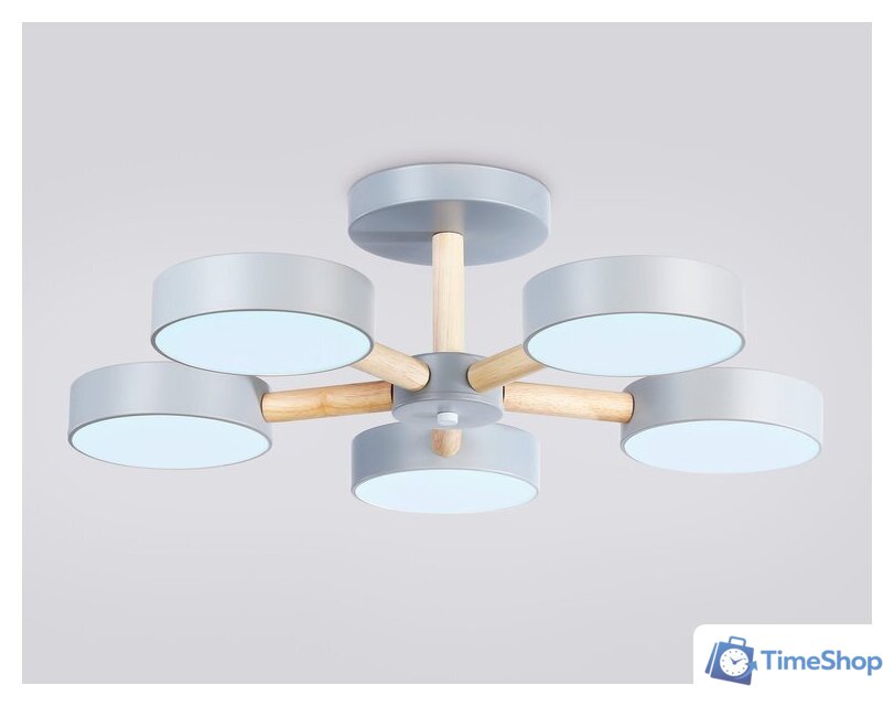 Припотолочная люстра Ambrella light FL4826/5 GR - Изображение №3 — Интернет-магазин Time-Shop
