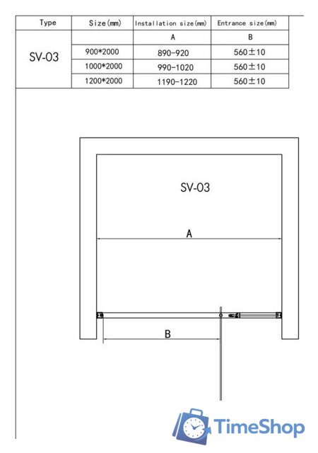 Душевая дверь RGW SV-03 100 - Изображение №4 — Интернет-магазин Time-Shop