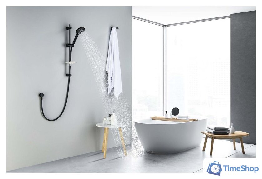 Душевой гарнитур  Aquatek Оберон AQ2014MB (матовый черный) - Изображение №7 — Интернет-магазин Time-Shop