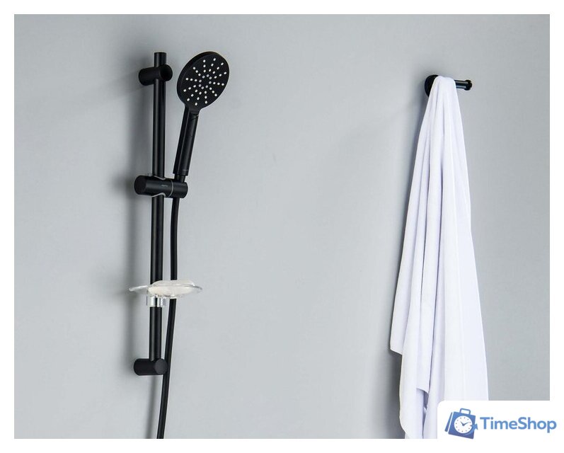 Душевой гарнитур  Aquatek Оберон AQ2014MB (матовый черный) - Изображение №4 — Интернет-магазин Time-Shop