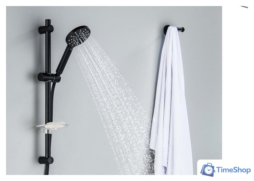 Душевой гарнитур  Aquatek Оберон AQ2014MB (матовый черный) - Изображение №6 — Интернет-магазин Time-Shop