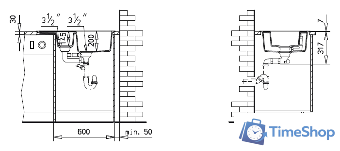 Кухонная мойка TEKA Astral 60 B-TG Белый [88921] - Изображение №3 — Интернет-магазин Time-Shop