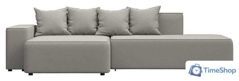 Угловой диван Лига диванов Лига-079 левый 129811L (рогожка амур 02 бежевый) - Изображение №1 — Интернет-магазин Time-Shop