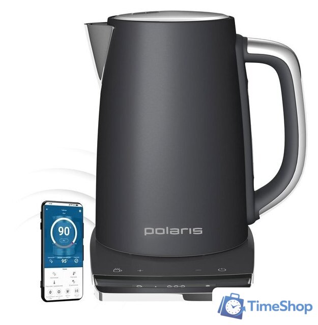 Электрический чайник Polaris PWK 1755CAD WIFI IQ Home (серый) - Изображение №6 — Интернет-магазин Time-Shop