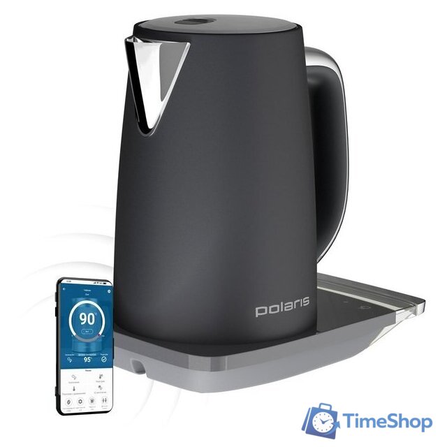 Электрический чайник Polaris PWK 1755CAD WIFI IQ Home (серый) - Изображение №4 — Интернет-магазин Time-Shop