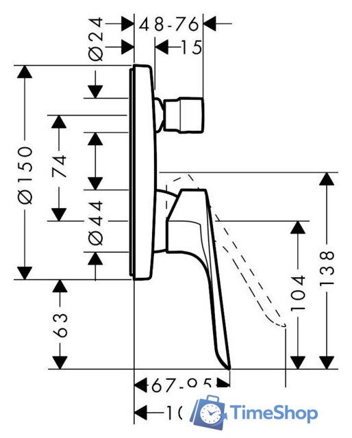 Смеситель Hansgrohe Logis E 71404000 - Изображение №2 — Интернет-магазин Time-Shop