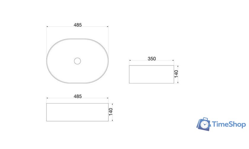 Умывальник SantiLine SL-1084 - Изображение №2 — Интернет-магазин Time-Shop