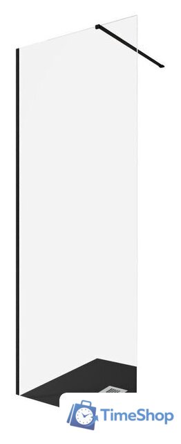 Душевая стенка Allen Brau Infinity 1 3.21015.BBA 100x200 323807 (черный браш) - Изображение №1 — Интернет-магазин Time-Shop