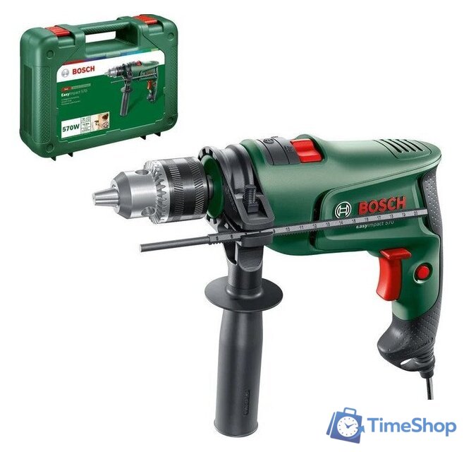 Ударная дрель Bosch EasyImpact 570 0603133220 (кейс) - Изображение №1 — Интернет-магазин Time-Shop
