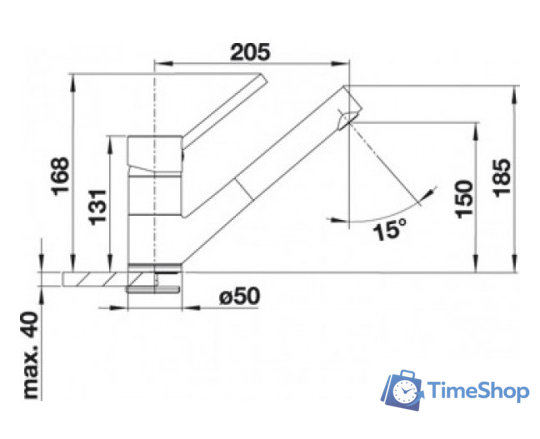 Смеситель Blanco Antas-S Silgranit (хром/темная скала) [518794] - Изображение №2 — Интернет-магазин Time-Shop