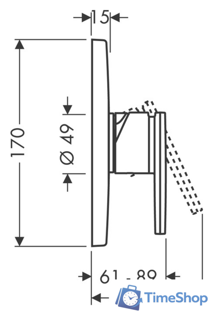 Смеситель без скрытого механизма Axor Citterio 39655000 - Изображение №2 — Интернет-магазин Time-Shop