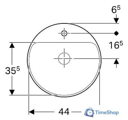 Умывальник Geberit VariForm 500.707.01.2 - Изображение №4 — Интернет-магазин Time-Shop