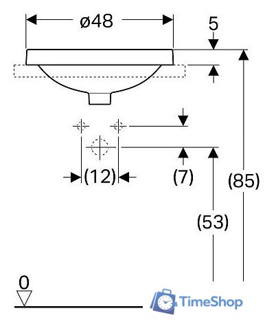 Умывальник Geberit VariForm 500.707.01.2 - Изображение №3 — Интернет-магазин Time-Shop