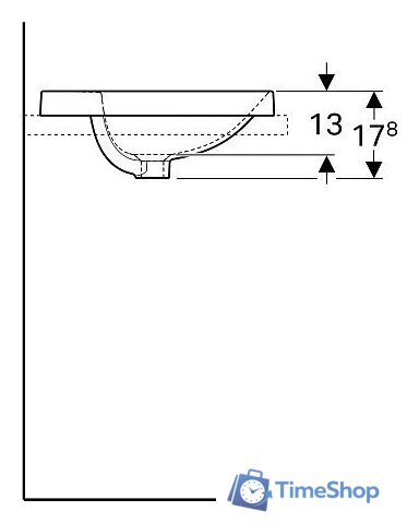 Умывальник Geberit VariForm 500.707.01.2 - Изображение №2 — Интернет-магазин Time-Shop