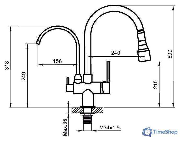 Смеситель Ahti Kemi KM803013 - Изображение №7 — Интернет-магазин Time-Shop