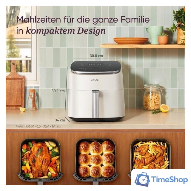 Аэрогриль (аэрофритюрница) Cosori CAF-DC601-WEU - Изображение №3 — Интернет-магазин Time-Shop