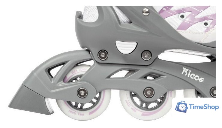 Роликовые коньки Ricos Stream PW-153A S (р. 33-36, белый/лиловый) - Изображение №6 — Интернет-магазин Time-Shop