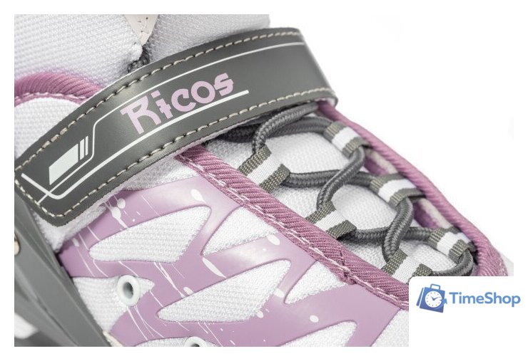 Роликовые коньки Ricos Stream PW-153A S (р. 33-36, белый/лиловый) - Изображение №8 — Интернет-магазин Time-Shop