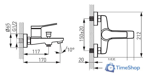 Смеситель Ferro Stratos BSC1 - Изображение №2 — Интернет-магазин Time-Shop