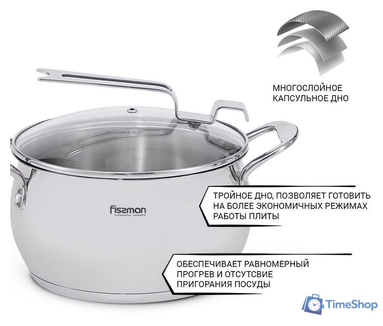 Кастрюля Fissman Vita 5217 - Изображение №8 — Интернет-магазин Time-Shop