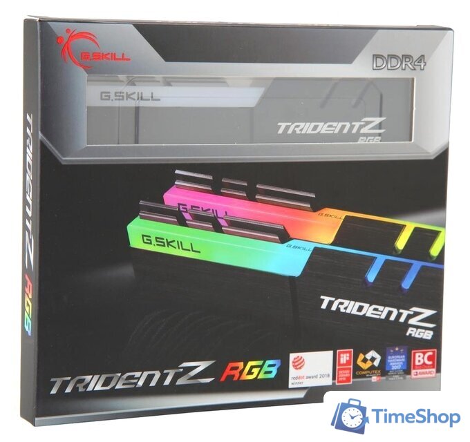 Оперативная память G.Skill Trident Z RGB 2x8GB DDR4 PC4-32000 F4-4000C18D-16GTZRB - Изображение №2 — Интернет-магазин Time-Shop