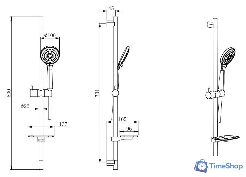 Душевая система  Aquatek Вега AQ1074CR - Изображение №18 — Интернет-магазин Time-Shop