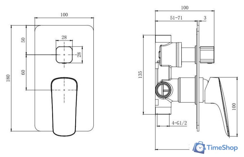 Душевая система  Aquatek Вега AQ1074CR - Изображение №17 — Интернет-магазин Time-Shop