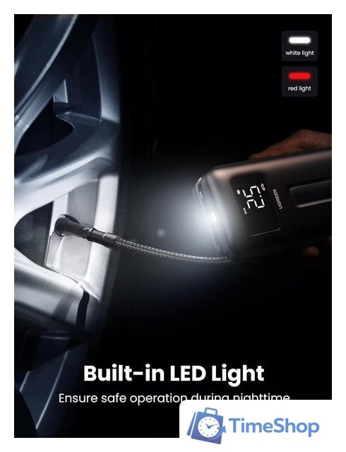 Автомобильный компрессор Ugreen CD259 Portable Tire Inflator - Изображение №5 — Интернет-магазин Time-Shop