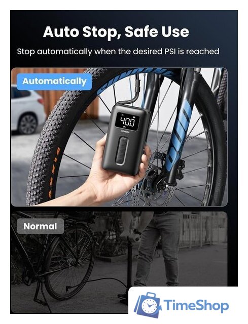 Автомобильный компрессор Ugreen CD259 Portable Tire Inflator - Изображение №7 — Интернет-магазин Time-Shop