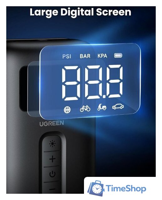 Автомобильный компрессор Ugreen CD259 Portable Tire Inflator - Изображение №6 — Интернет-магазин Time-Shop