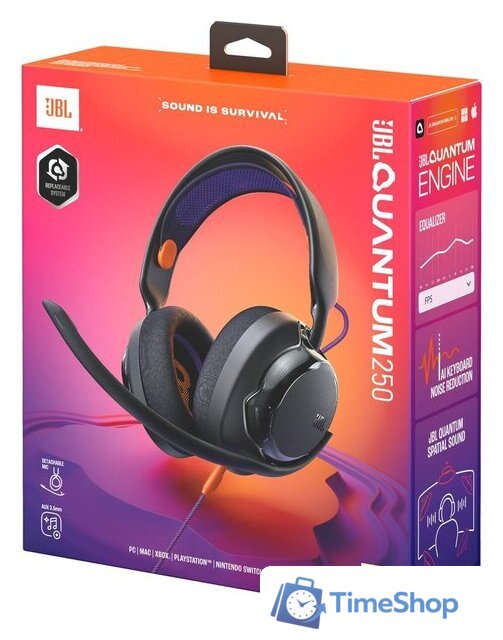 Наушники JBL Quantum 250 (черный) - Изображение №8 — Интернет-магазин Time-Shop