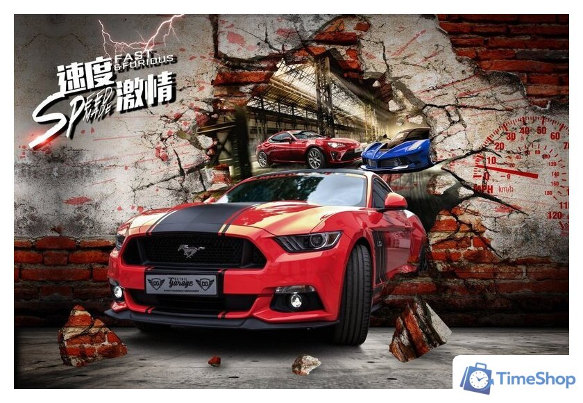 Фотообои ФабрикаФресок Форсаж. Ford Mustang. Форд Мустанг. Для Гаража 1054270 (400x270) - Изображение №1 — Интернет-магазин Time-Shop