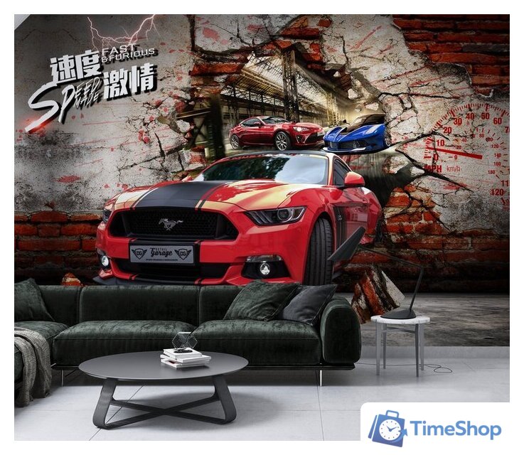 Фотообои ФабрикаФресок Форсаж. Ford Mustang. Форд Мустанг. Для Гаража 1054270 (400x270) - Изображение №3 — Интернет-магазин Time-Shop