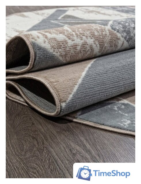 Ковер для жилой комнаты Merinos Sierra F354-OVAL-BEIGE-BLUE (1.5х1.9) - Изображение №2 — Интернет-магазин Time-Shop