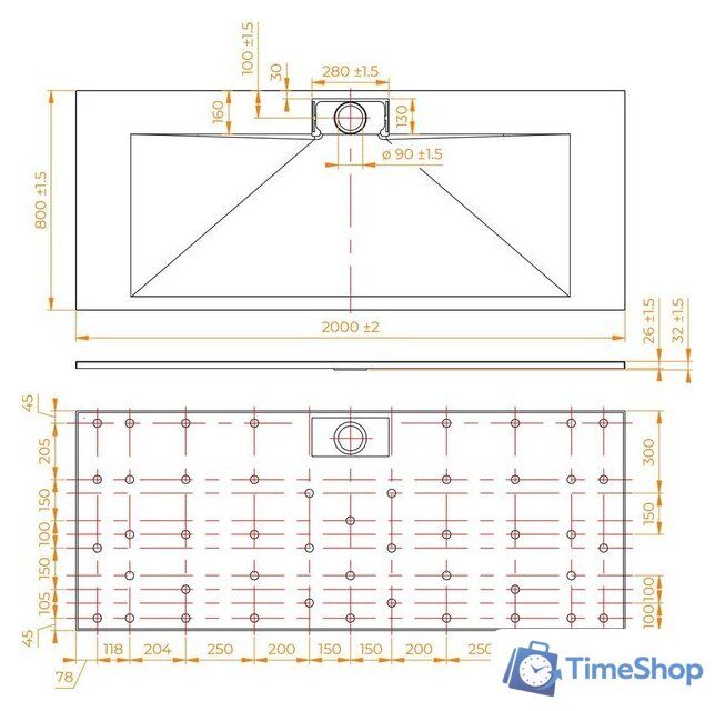 Душевой поддон RGW TKS-Gr 553802820-12 - Изображение №7 — Интернет-магазин Time-Shop