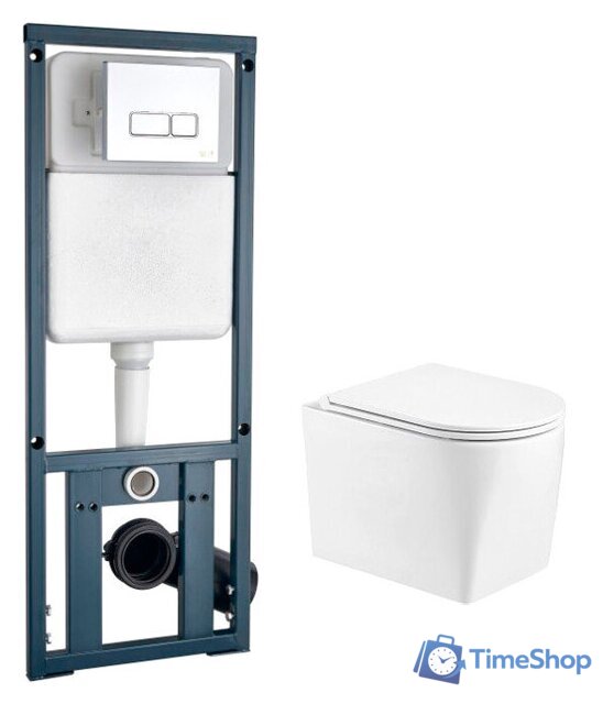 Унитаз подвесной WeltWasser Nesenbach 004 GL-WT + Marberg 410 + Mar 507 SE (белый глянец/хром) - Изображение №1 — Интернет-магазин Time-Shop