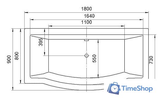 Ванна Aquatek Гелиос 180x90 - Изображение №4 — Интернет-магазин Time-Shop