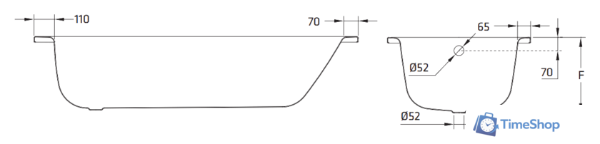Ванна BLB Universal 150x70 - Изображение №4 — Интернет-магазин Time-Shop