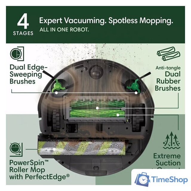 Робот-пылесос iRobot Roomba Max 705 Combo robot + AutoWash dock (черный) - Изображение №5 — Интернет-магазин Time-Shop