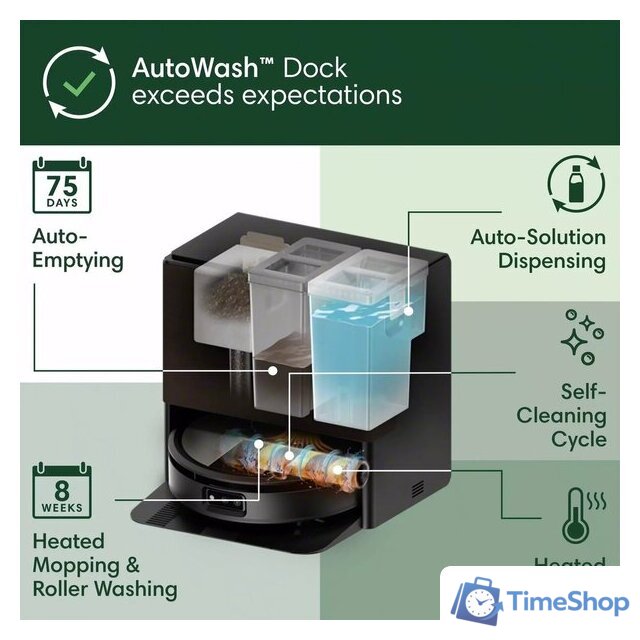 Робот-пылесос iRobot Roomba Max 705 Combo robot + AutoWash dock (черный) - Изображение №9 — Интернет-магазин Time-Shop