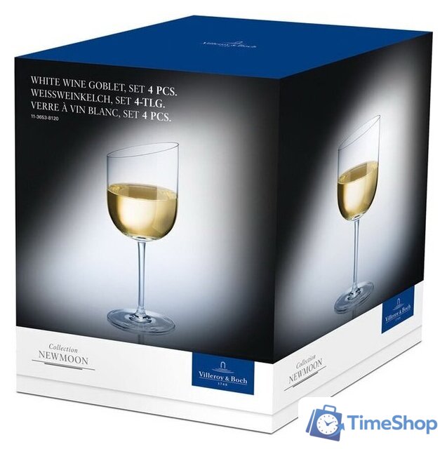 Набор бокалов для вина Villeroy & Boch NewMoon 11-3653-8120 - Изображение №6 — Интернет-магазин Time-Shop