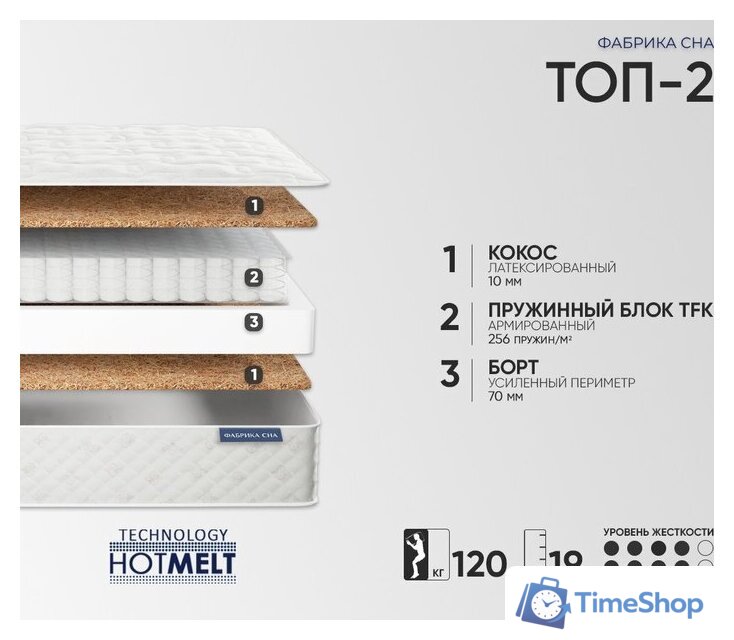 Матрас Фабрика сна Топ-2 160x200 - Изображение №2 — Интернет-магазин Time-Shop