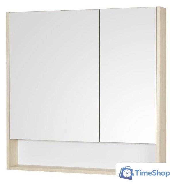  Акватон Шкаф с зеркалом Сканди 90 1A252302SDB20 (белый/дуб верона) - Изображение №1 — Интернет-магазин Time-Shop