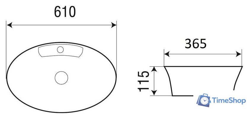 Умывальник WeltWasser Elbach 3203 - Изображение №3 — Интернет-магазин Time-Shop
