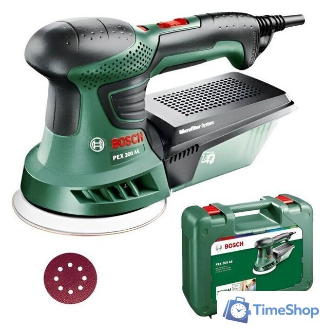 Эксцентриковая шлифмашина Bosch PEX 300 AE 06033A3000 (кейс) - Изображение №8 — Интернет-магазин Time-Shop